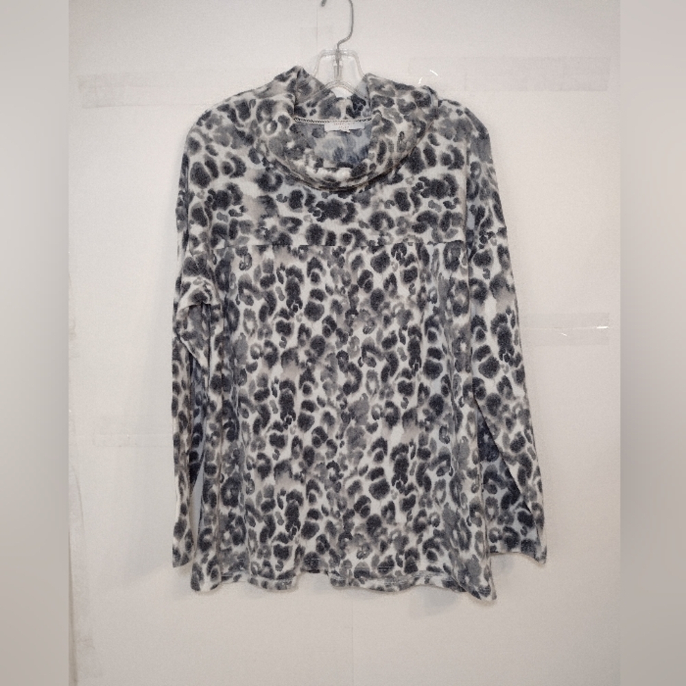 New Directions Gray Patterned Sweater Size (L)